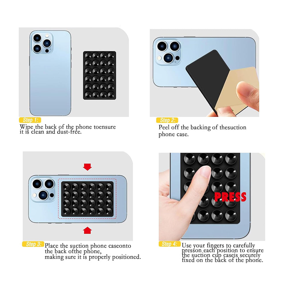 Nosilac s vakuumskim pričvršćivačima Techsuit SB-PAD, Crni
