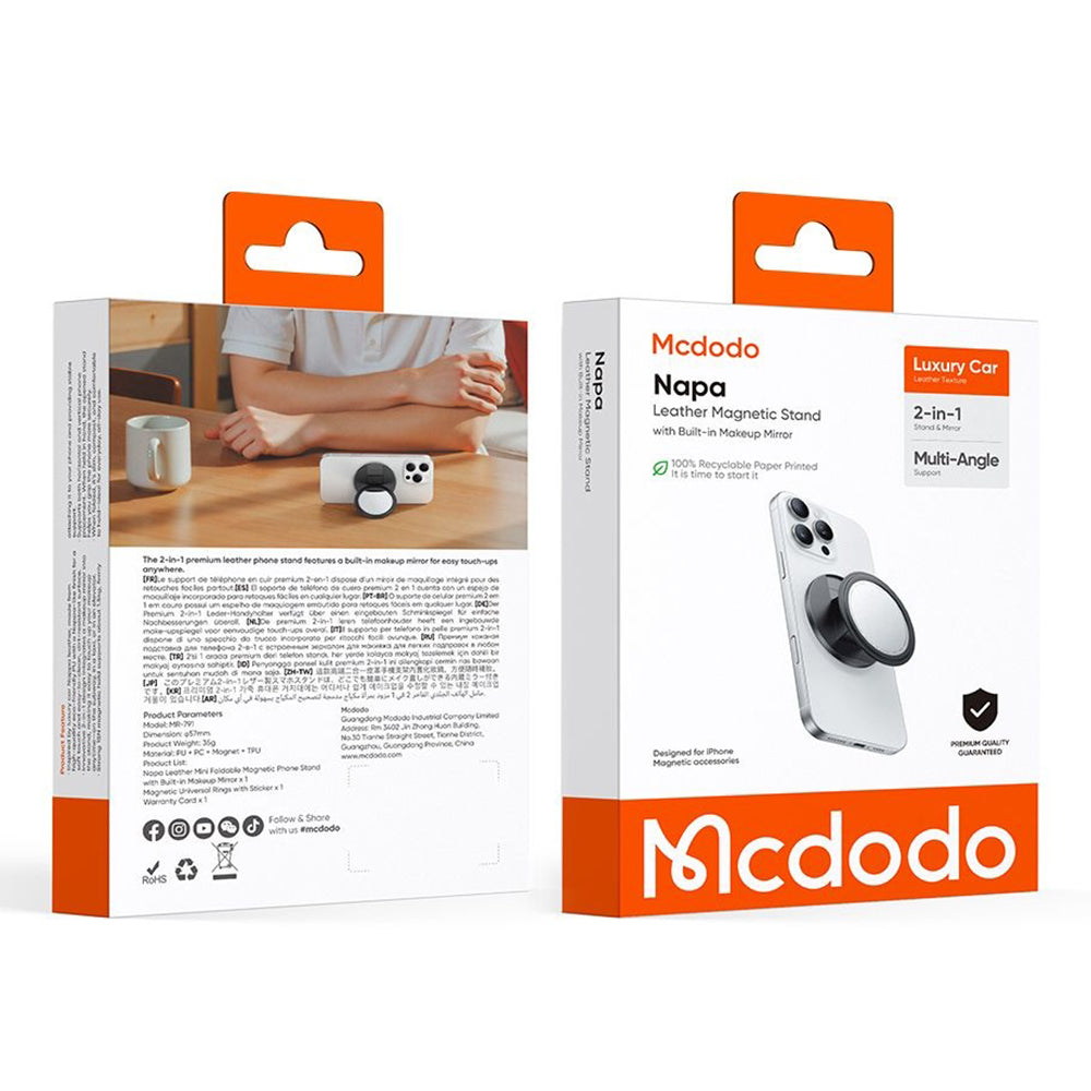 McDodo MR-7912 2in1, Univerzalni, Crni nosač prstena