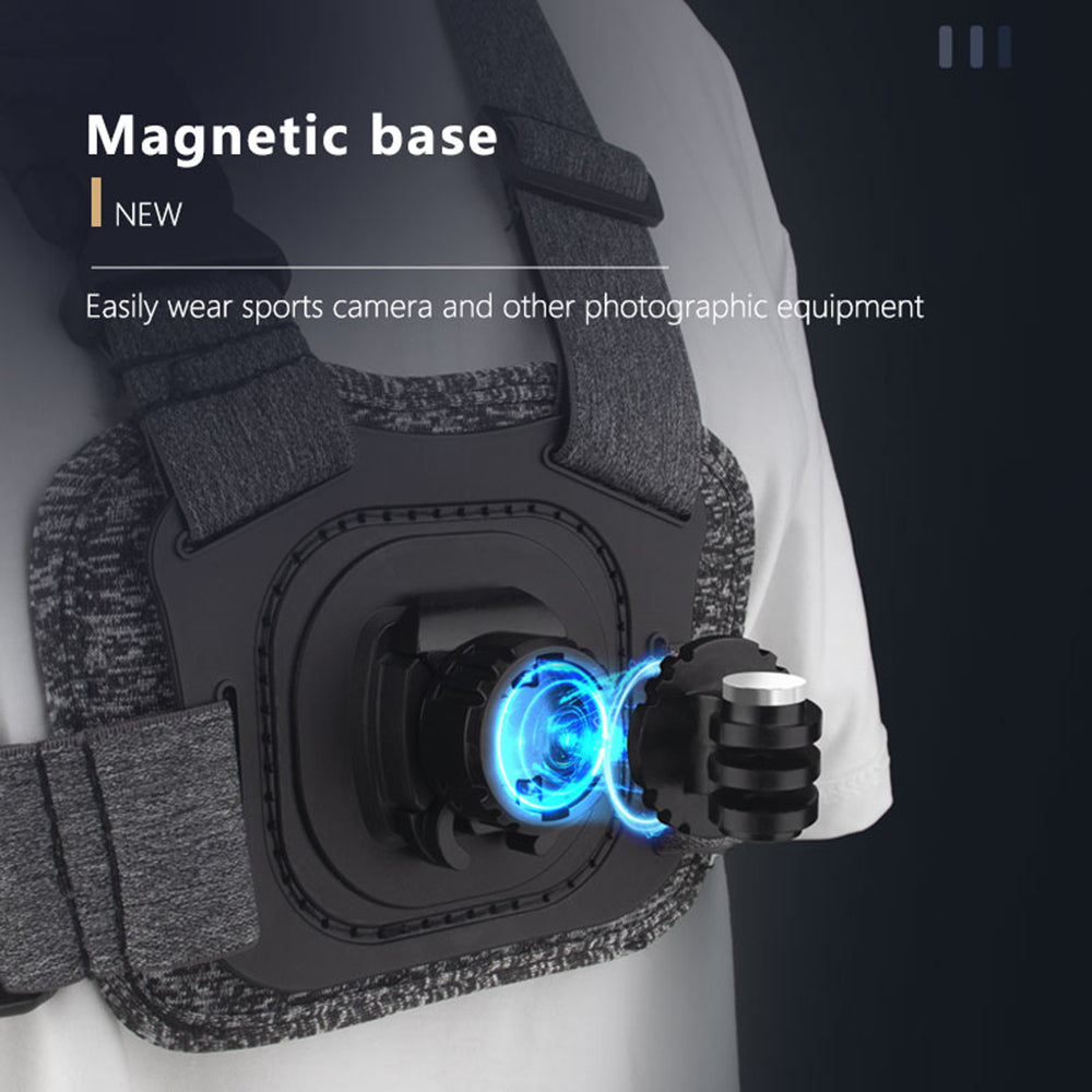 Nosač za prsa Sportska kamera Techsuit JX-002 za GoPro seriju, Siva