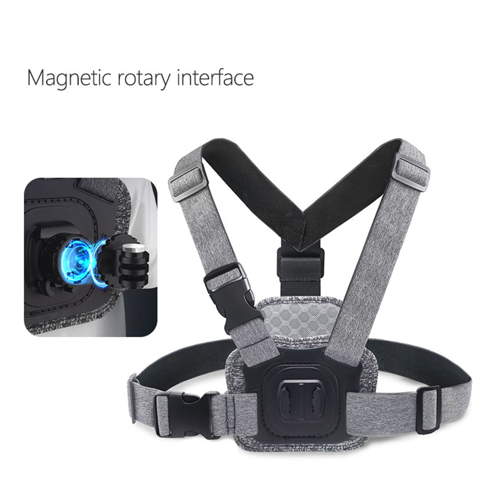 Nosač za prsa Sportska kamera Techsuit JX-002 za GoPro seriju, Siva