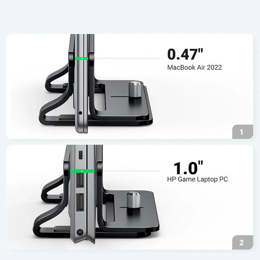 Vertikalni nosač UGREEN LP258 (25706) za laptop debljine 12mm - 26mm, Crni