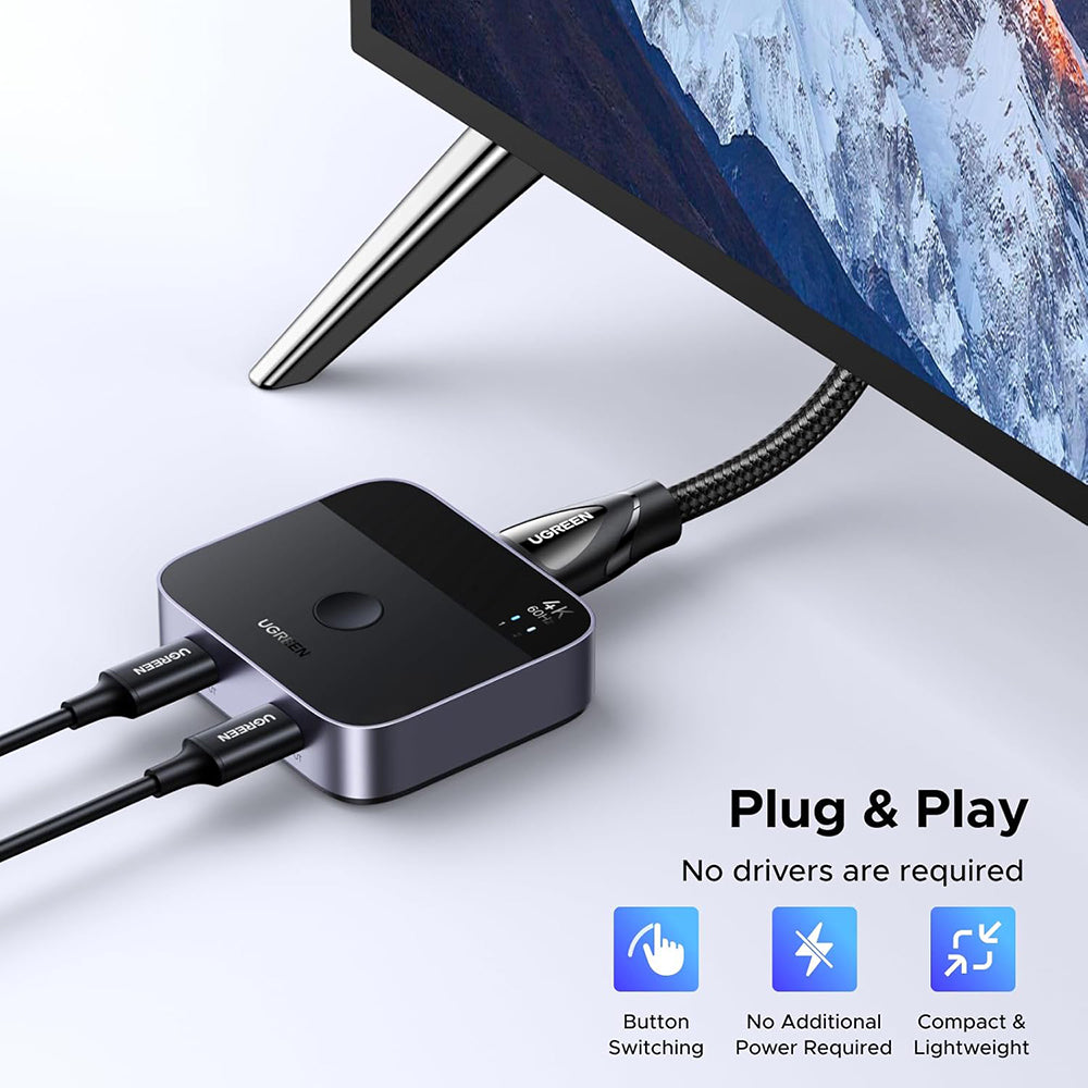 Switch Video USB-C UGREEN AW502 (55451), Sivi