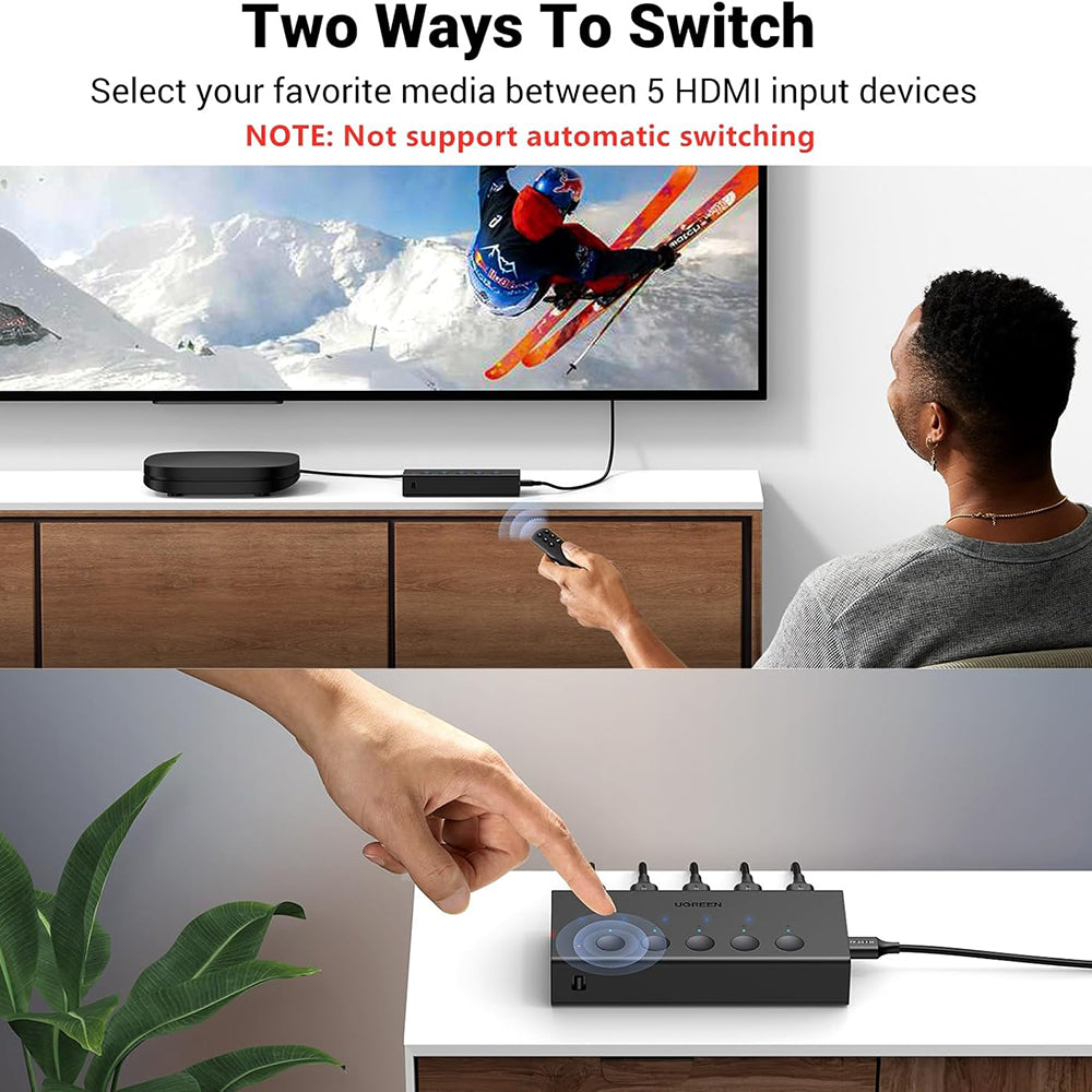 Switch Video HDMI UGREEN CM568 (90512), Crni