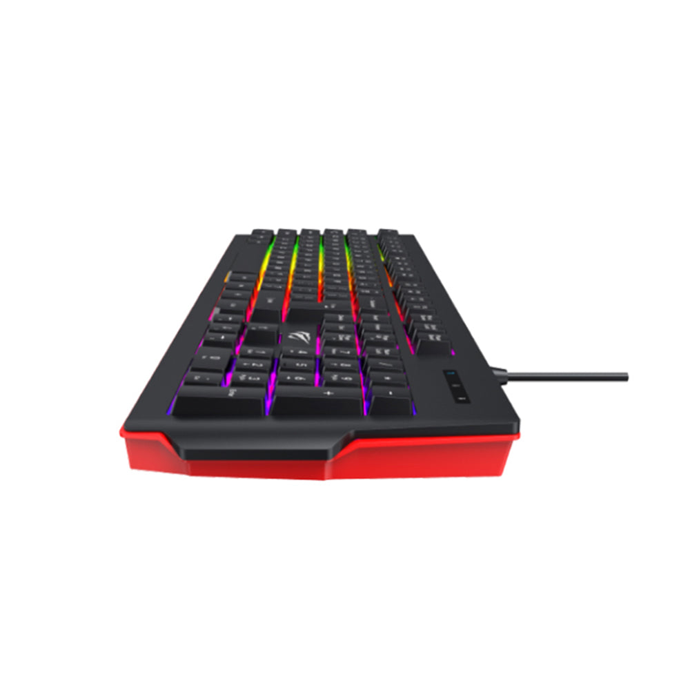 Gaming tipkovnica s kabelom USB HAVIT KB866L, RGB, 1.4m, Crna Crvena