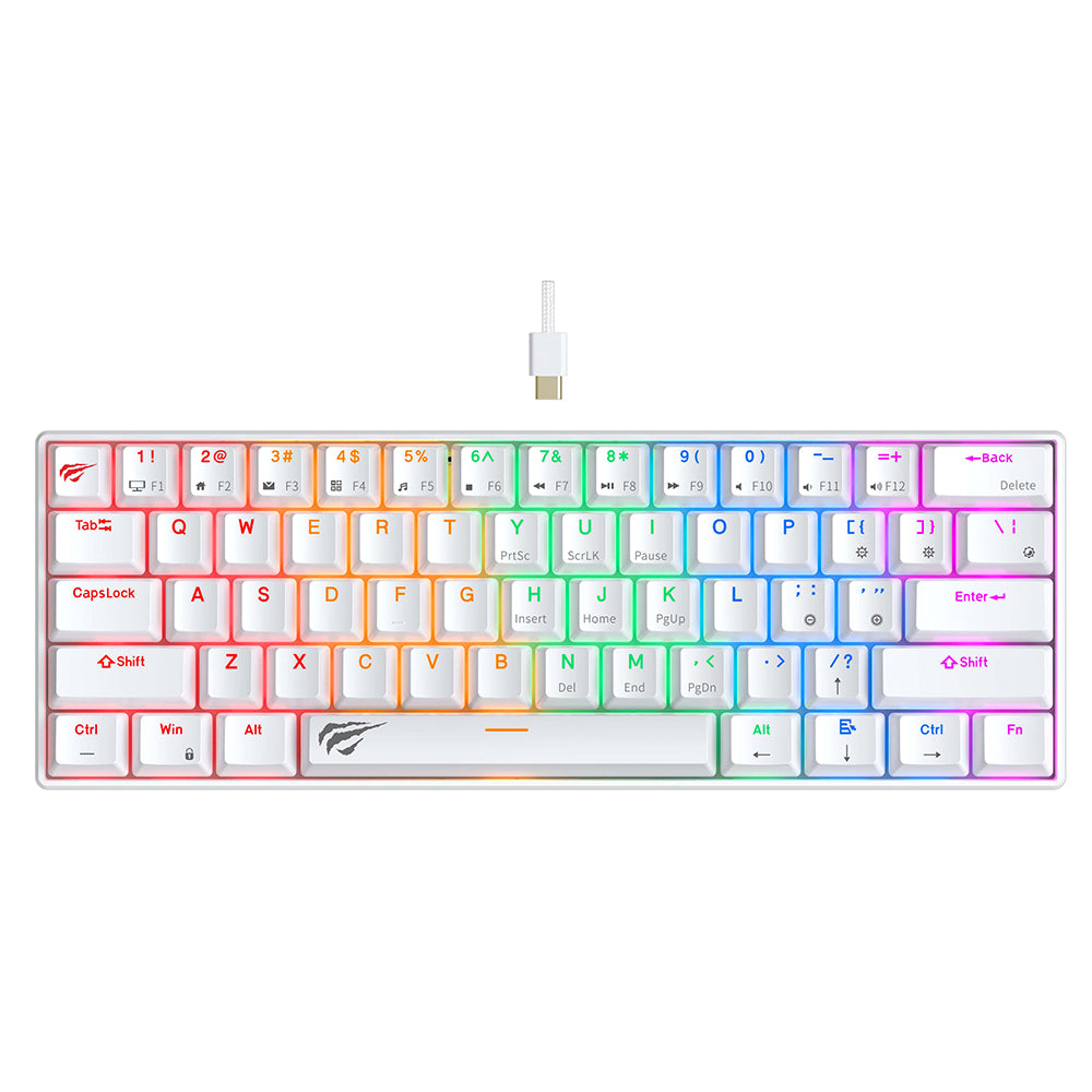 Gaming tipkovnica Wired USB HAVIT KB903L, RGB, 1.8m, Bijela