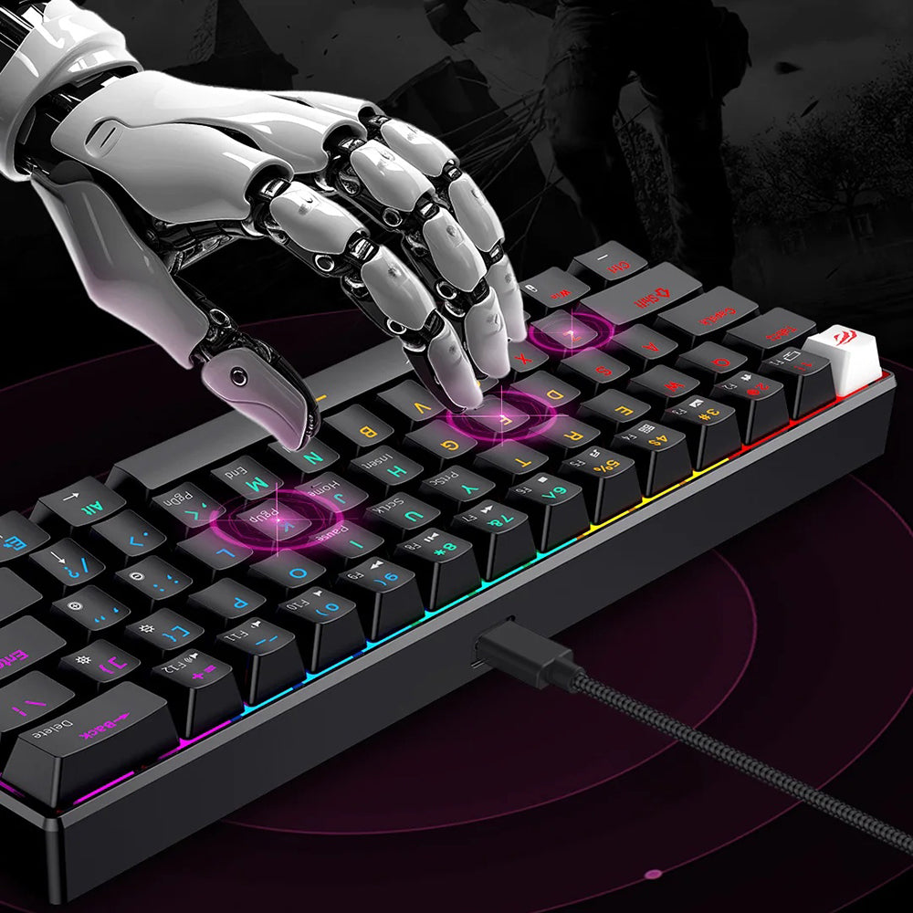 Gaming tipkovnica HAVIT KB903L, RGB, 1.8m, Bijelo Plava