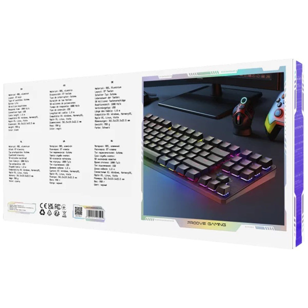 Gaming tipkovnica Wired USB Proove Everfrost, RGB, 1.8m, Crna CKEVEN00000401