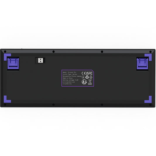 Bežična gaming tipkovnica Proove Slicker Pro, RGB, BT / Wi-Fi / Žičana, 1.8m, Crna WKSLPEN22416