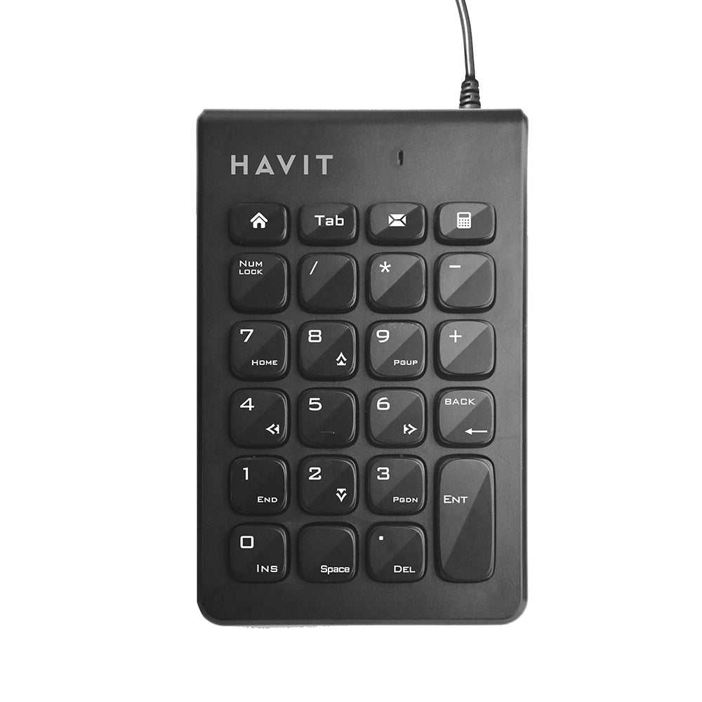 Numerička tipkovnica Wired USB HAVIT KB223, 1.5m, Crna