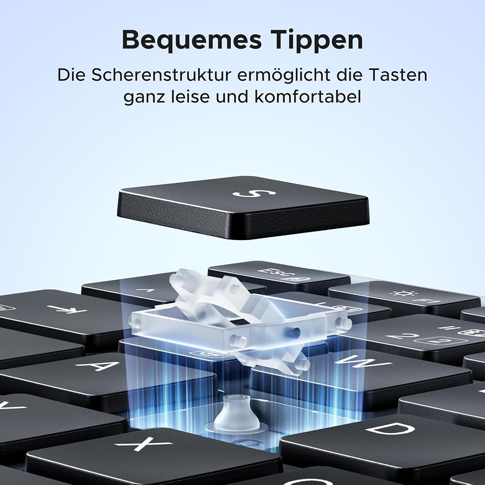 Bežična tipkovnica UGREEN K552 (75163), BT / Wi-Fi, Crna