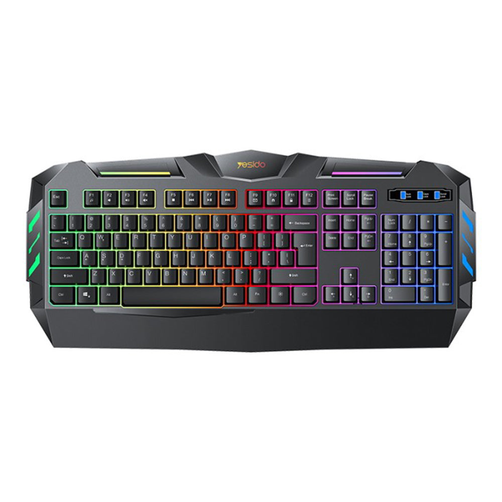Bežična tipkovnica Yesido KB21, RGB, 1.5m, Crna