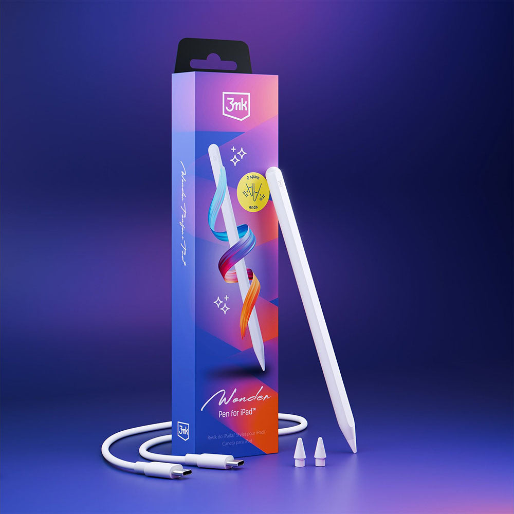 Touch Pen 3MK Wonder za Apple iPad, Aktivna Verzija, Bijela