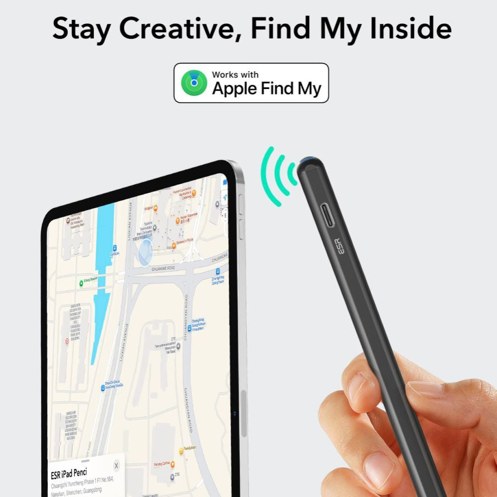 Touch Pen ESR Geo za Apple iPad, Aktivna Verzija, Crna