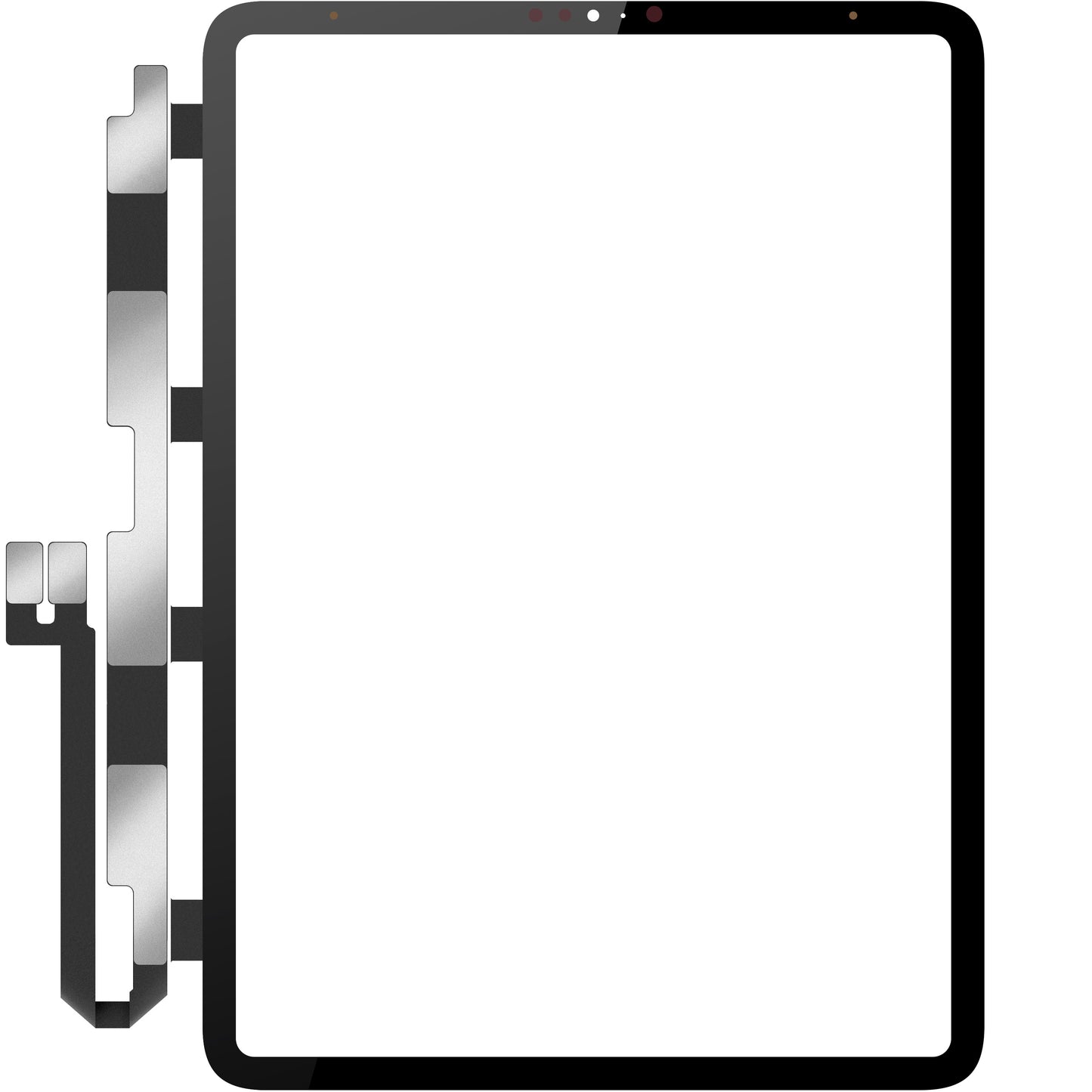Touchscreen Forward Guard OCA za Apple iPad Pro 12.9 (2021), Crna