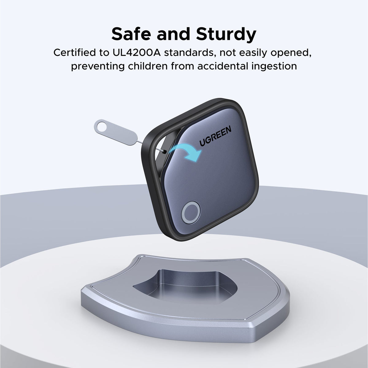 UGREEN SmartTag Pro Smart CM916 (75646P) za iOS / Android Series, Set 4 komada, Crna