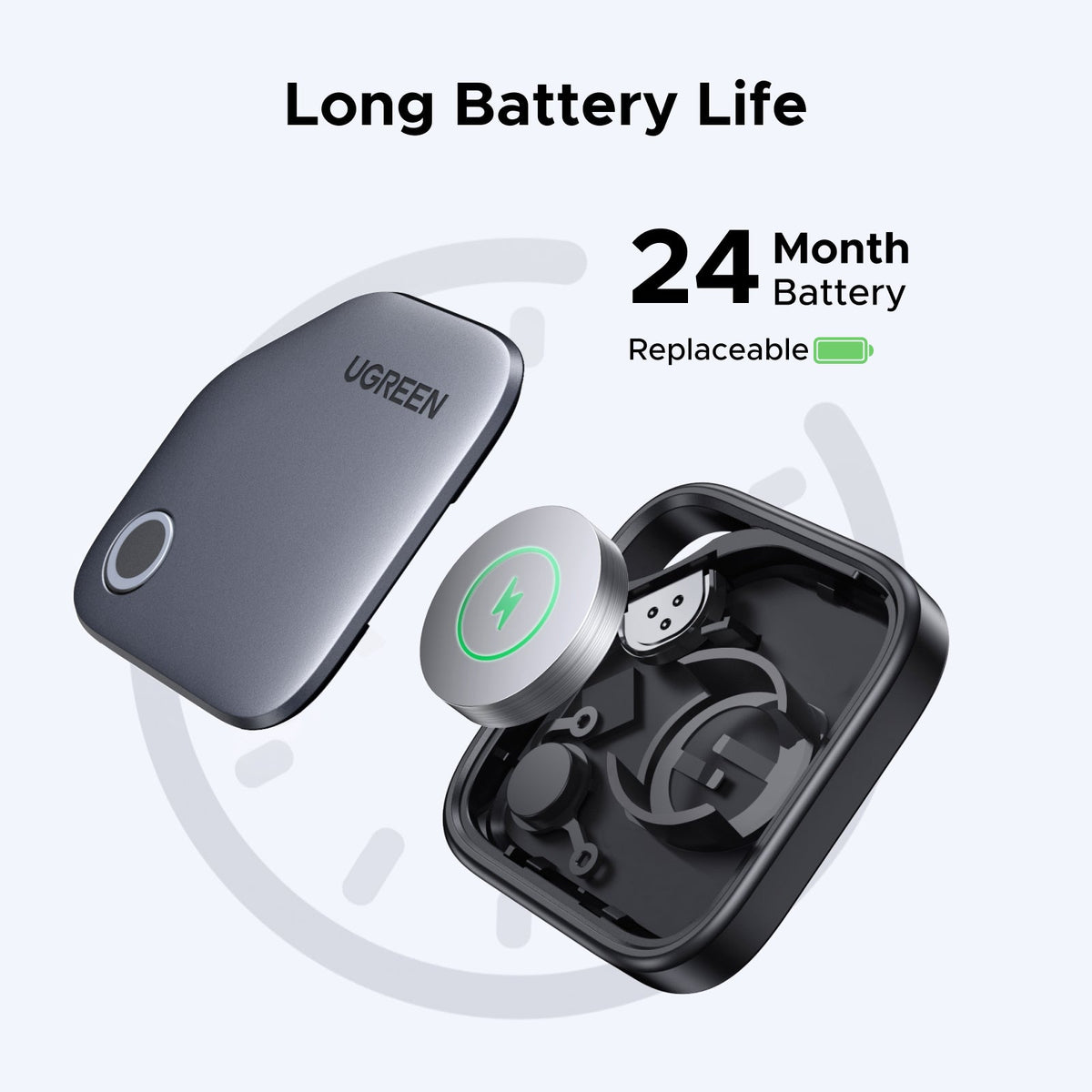 UGREEN SmartTag Pro Smart CM916 (75646P) za iOS / Android Series, Set 4 komada, Crna