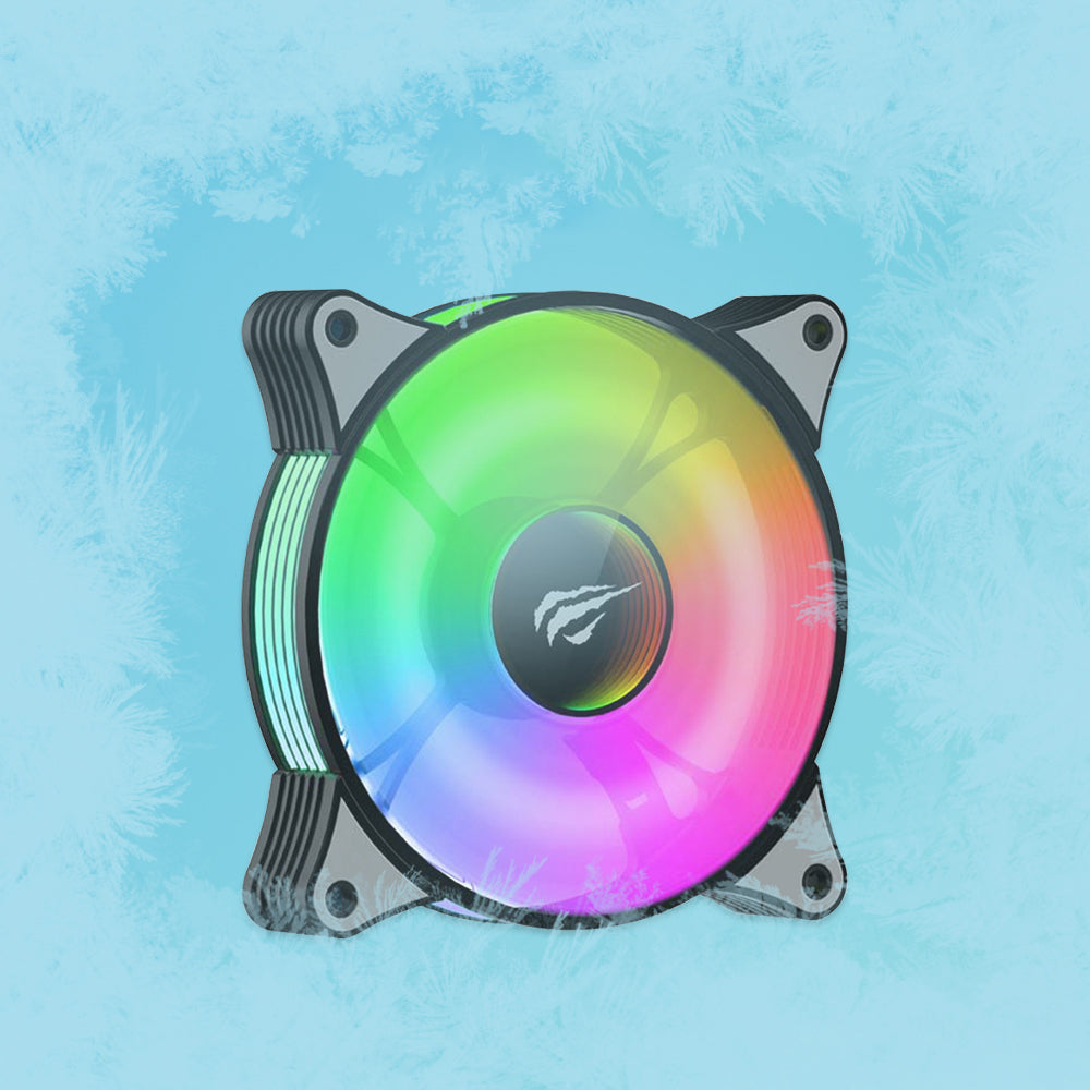 Ventilator HAVIT F2095, RGB, 600RPM - 1800RPM, 38dB, 1.44W, Crni