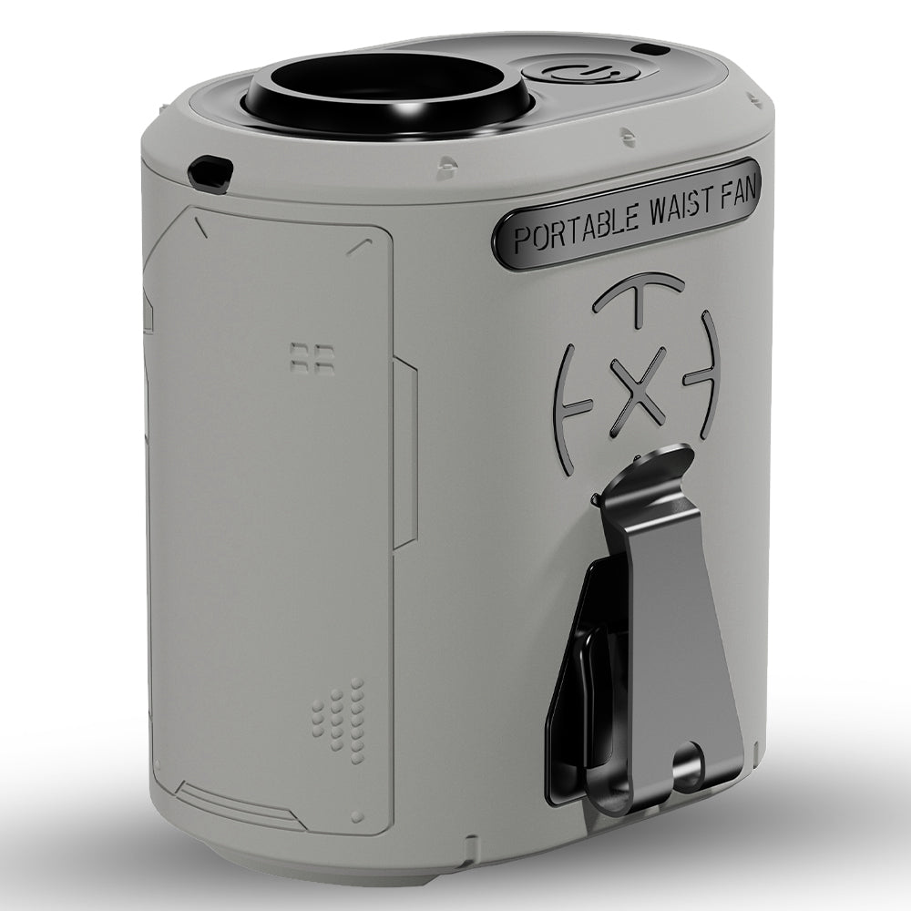 Prijenosni ventilator Techsuit Z14 s vanjskom baterijom 5000mAh, Sivi