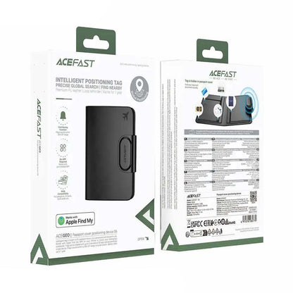 Acefast SmartTag Passport S6 za iOS seriju, Crna