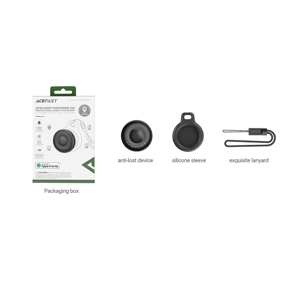 Acefast SmartTag S1 za iOS seriju, Siva