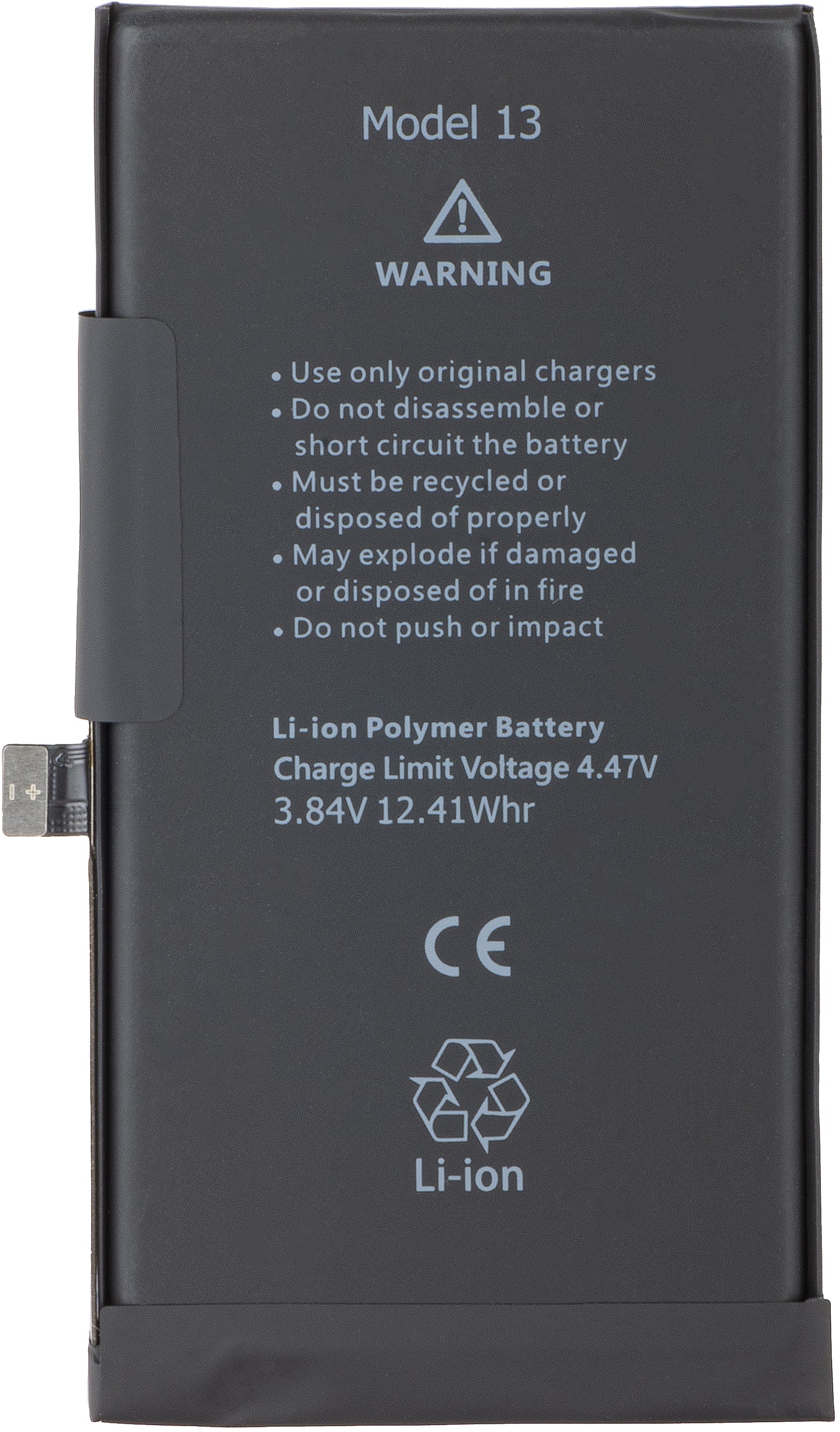 Baterija za Apple iPhone 13, s integriranim Flex BMS trakom (ne zahtijeva lemljenje kontakata)