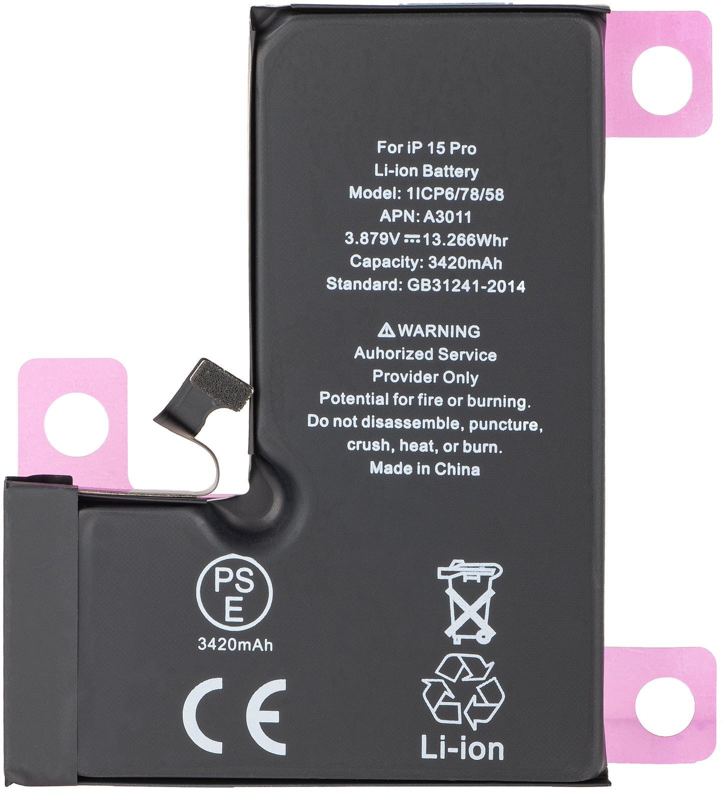 Baterija Apple iPhone 15 Pro, Diagnostic High Capacity