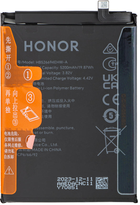 Baterija Honor Magic6 Lite, HB526694EHW, Swap 2402AAED