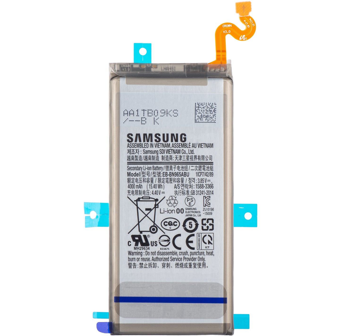 Baterija Samsung Galaxy Note 9 N960, EB-BN960ABE, Service Pack GH82-17562A