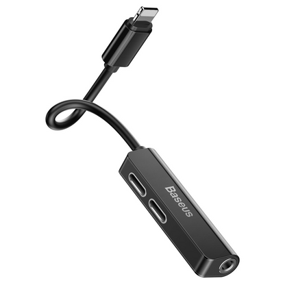 Audio adapter Lightning - Lightning / 3.5mm Baseus L52, Crna, Obnovljeno CALL52-01