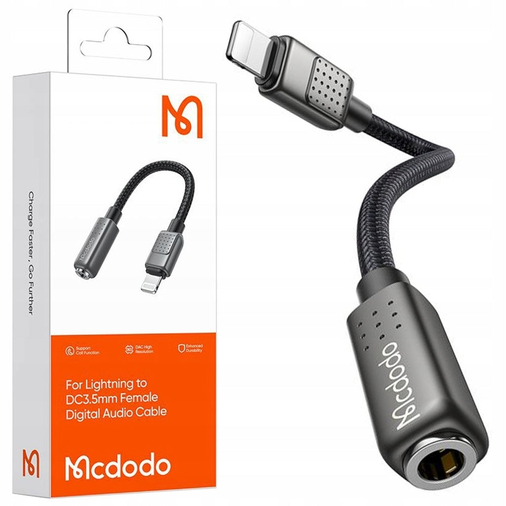 Audio adapter Lightning - 3.5mm McDodo CA-5010, Crni