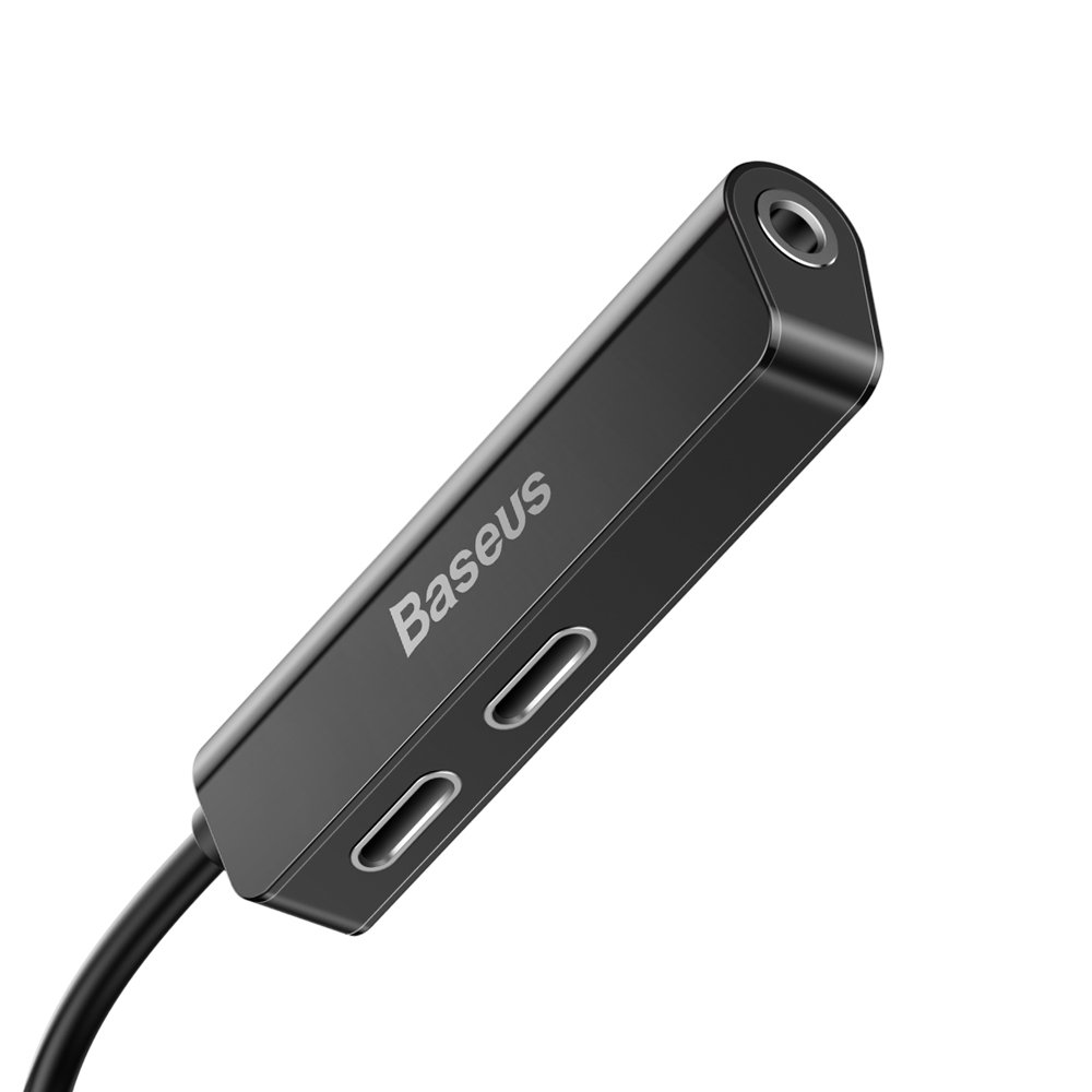 Audio adapter Lightning - Lightning / 3.5mm Baseus L52, Crna, Obnovljeno CALL52-01