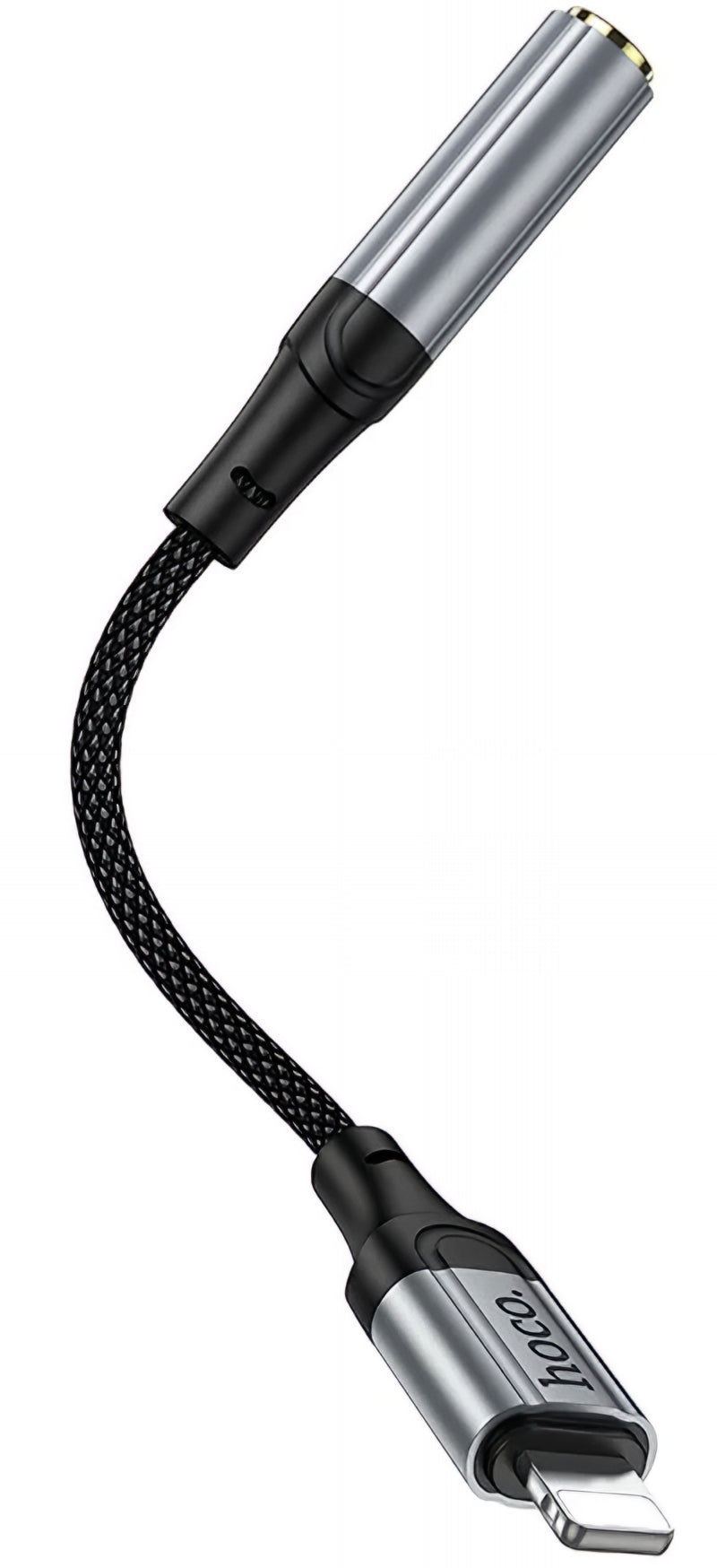 Audio adapter Lightning - 3.5mm HOCO LS36A, Sivi