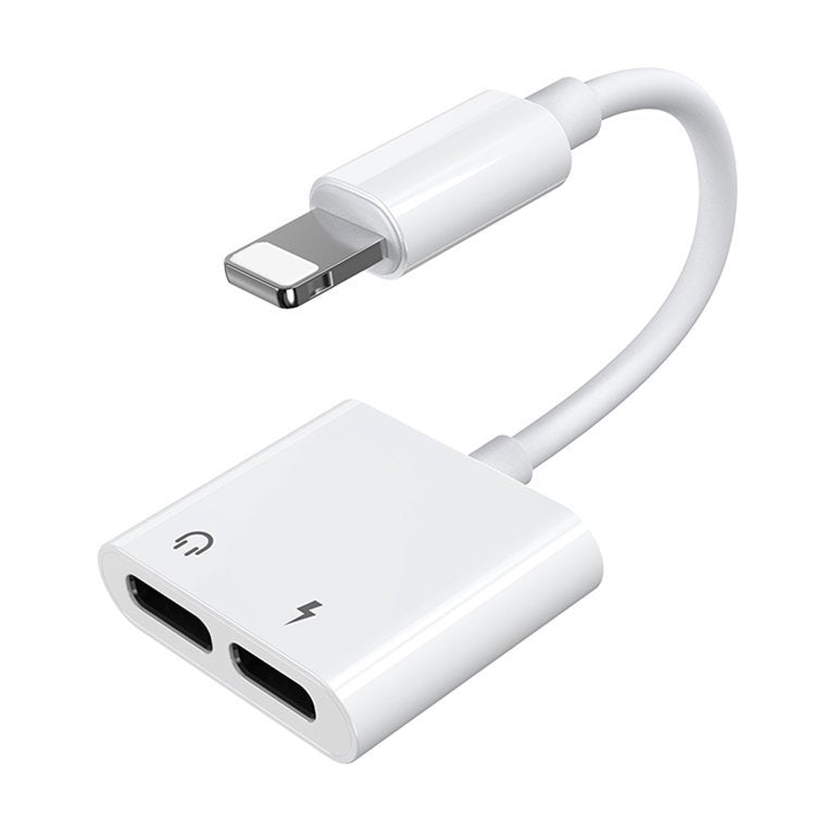 Audio adapter Lightning na Lightning Joyroom S-Y104 Ben, s Lightning punjem portom, Bijeli