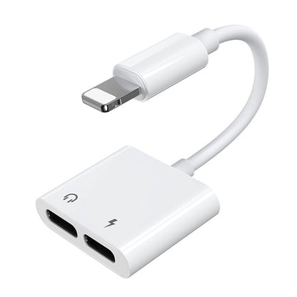 Audio adapter Lightning na Lightning Joyroom S-Y104 Ben, s Lightning punjem portom, Bijeli