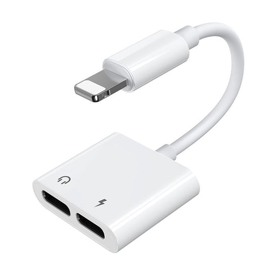 Audio adapter Lightning na Lightning Joyroom S-Y104 Ben, s Lightning punjem portom, Bijeli