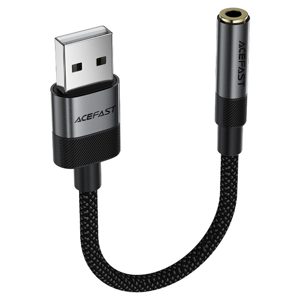 Audio adapter Acefast J13, USB-A - 3.5mm, Crni