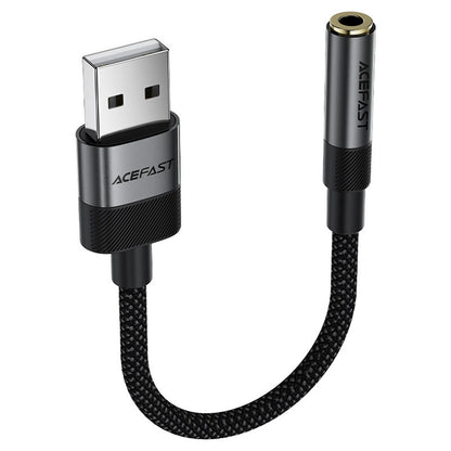 Audio adapter Acefast J13, USB-A - 3.5mm, Crni