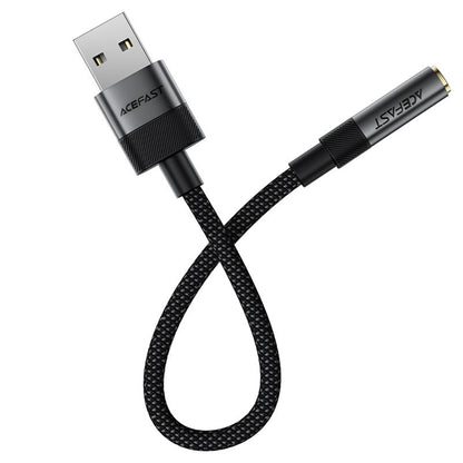 Audio adapter Acefast J13, USB-A - 3.5mm, Crni