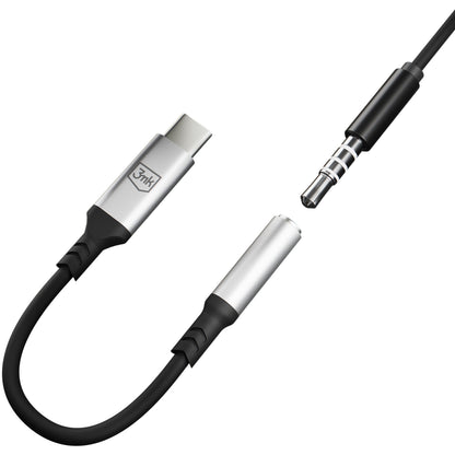 USB-C audio adapter - 3.5mm 3MK, Srebrni