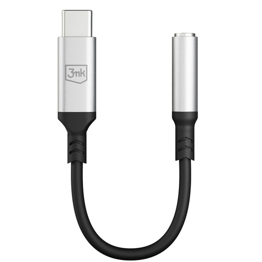 USB-C audio adapter - 3.5mm 3MK, Srebrni