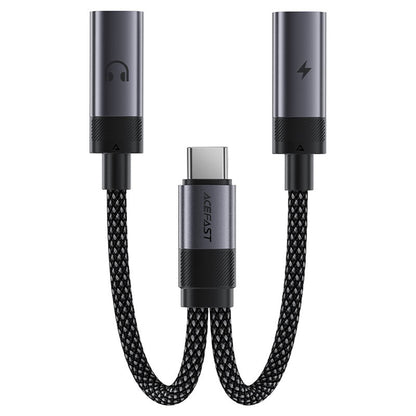 Audio adapter USB-C - 2 x USB-C Acefast J14, Crni