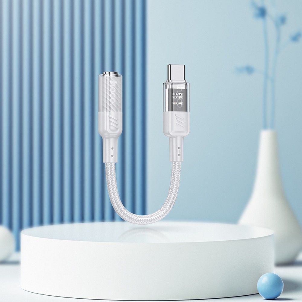 Audio adapter USB-C - 3.5mm HOCO LS37, sivi