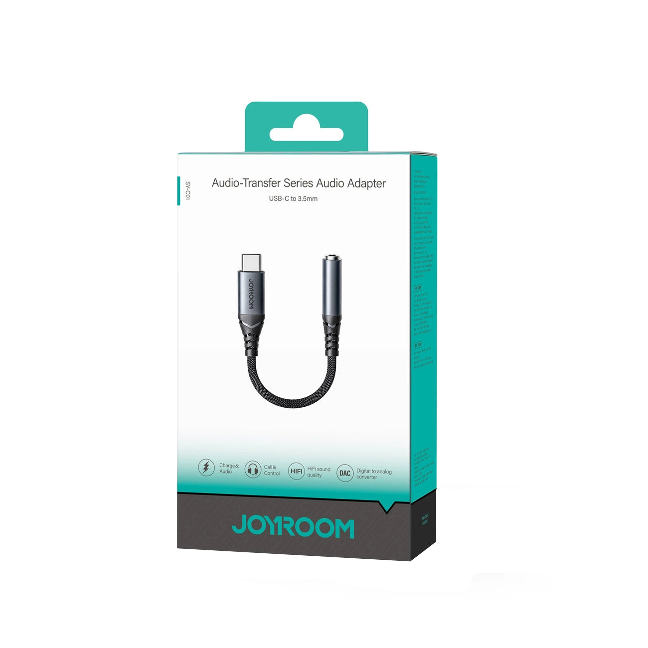 Audio adapter USB-C - 3.5mm Joyroom SY-C01, Crni