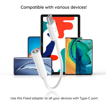 Audio adapter USB-C - 3.5mm Fixed, Bijeli