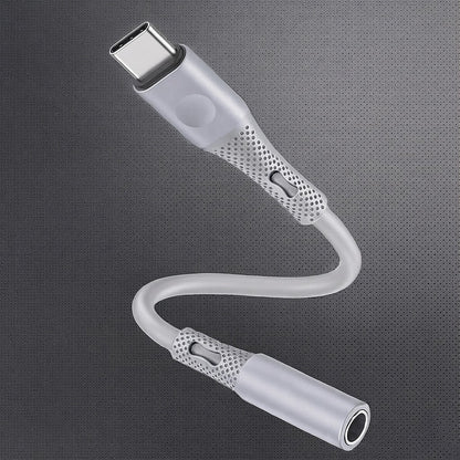 Audio adapter USB-C - 3.5mm Techsuit AC1 SoundFlex, Sivi
