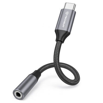 Audio adapter USB-C - 3.5mm Techsuit AC12 FuseXound, Sivi, Set 2 komada
