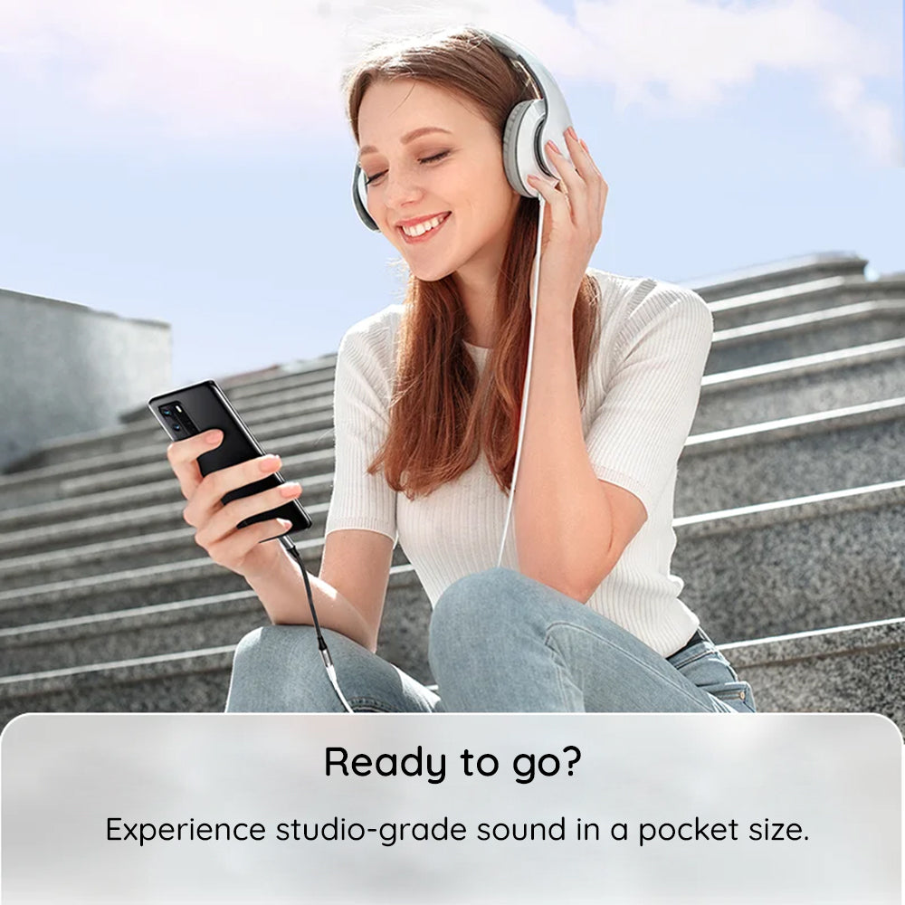 Audio adapter USB-C - 3.5mm Techsuit AC13 FuseXound, Crni