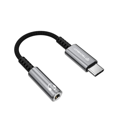 Audio adapter USB-C - 3.5mm Techsuit AC14 SonicPiX, Sivi