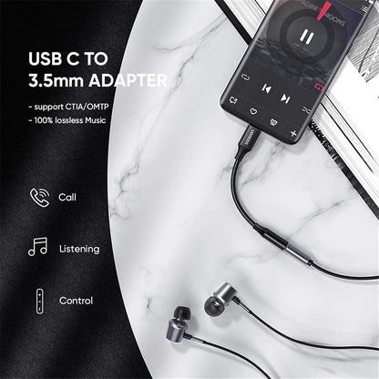 Audio Adapter USB-C - 3.5mm UGREEN AV142, Crni