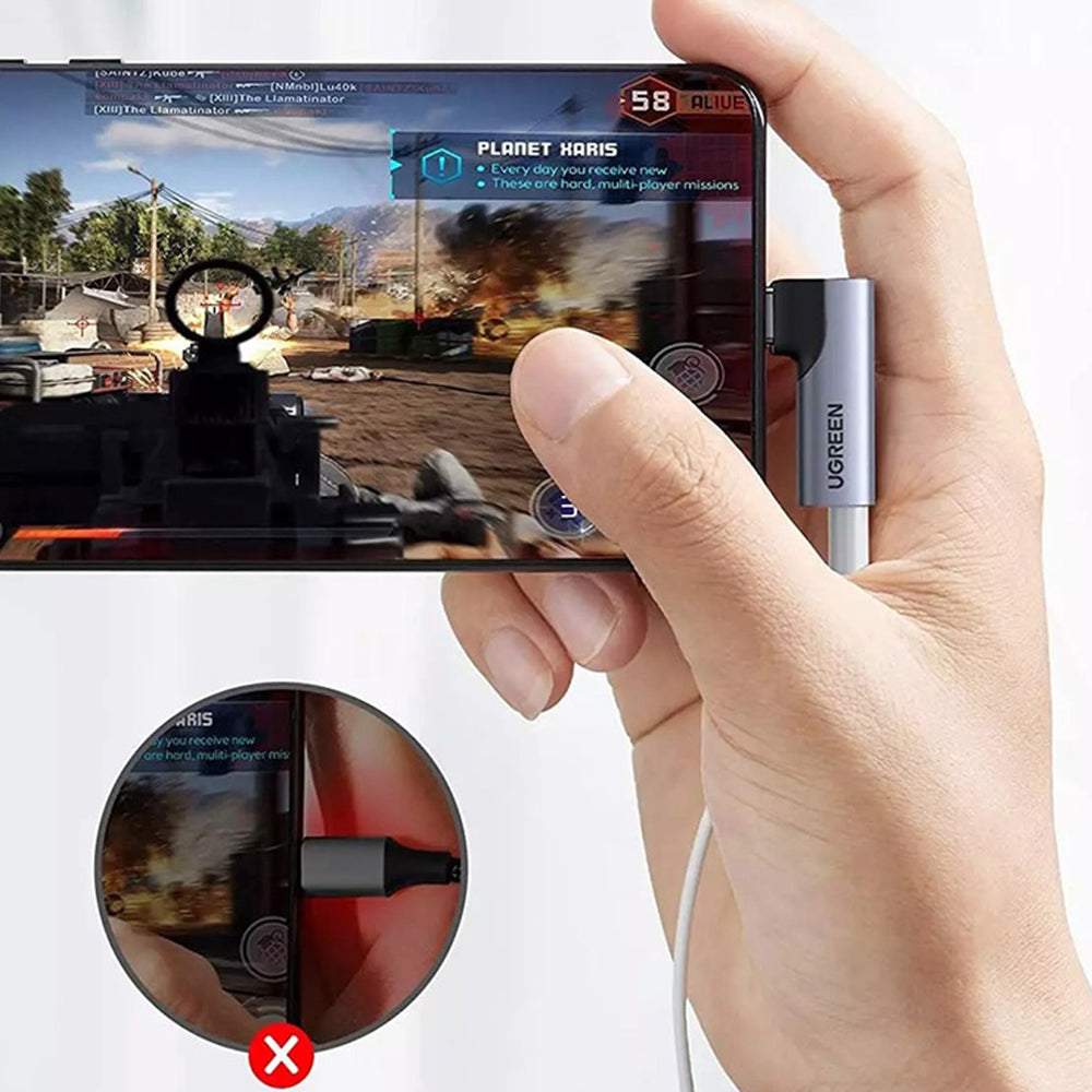 Audio adapter USB-C - 3.5mm UGREEN CM460 (20194) Kutni, Sivi